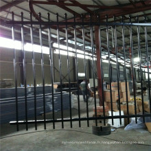 Clôture en acier noir de 2,4 longueur 1,8 m de hauteur/porte de clôture en acier galvanisé/panneau de clôture en aluminium noir